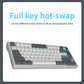 Darmoshark K8 Trio-mode Mechanical RGB gaming Keyboard With Gasket Mount structure & TFT display White Metcha Switch