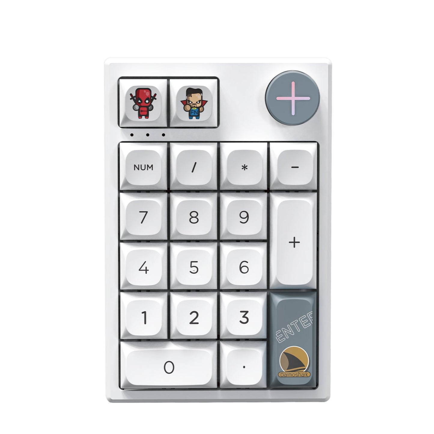 Darmoshark K3 Pro Trio-mode Mechanical numeric RGB Gaming Keypad White Huano Sky Switch