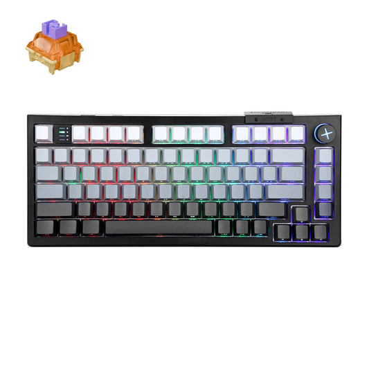 Darmoshark TOP75 Trio-mode Kailh Magnetic Switch RGB gaming Keyboard With Top Mount structure & TFT display Black Magnetic Switch