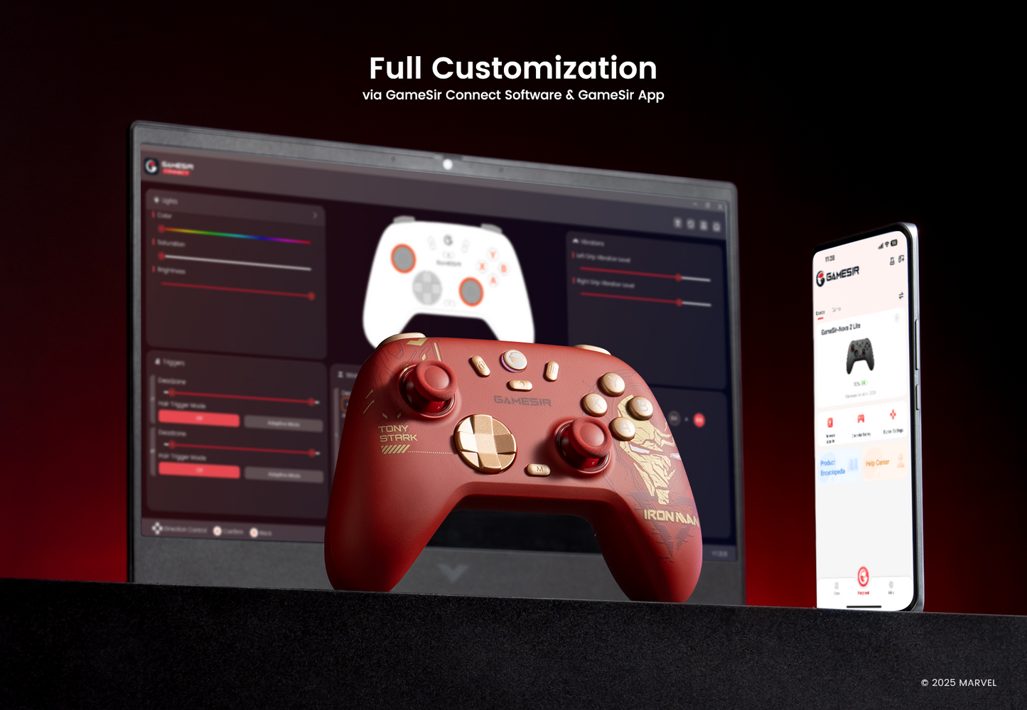 GameSir Nova 2 Lite Multiplatform Wireless Game Controller Iron Man Edition