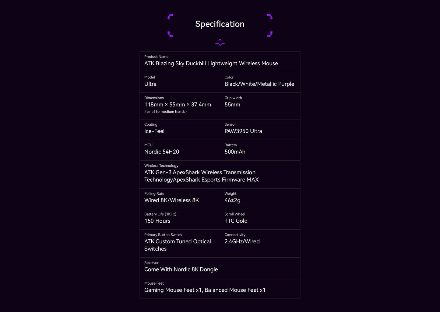 ATK Blazing Sky Duckbill Wireless Mouse