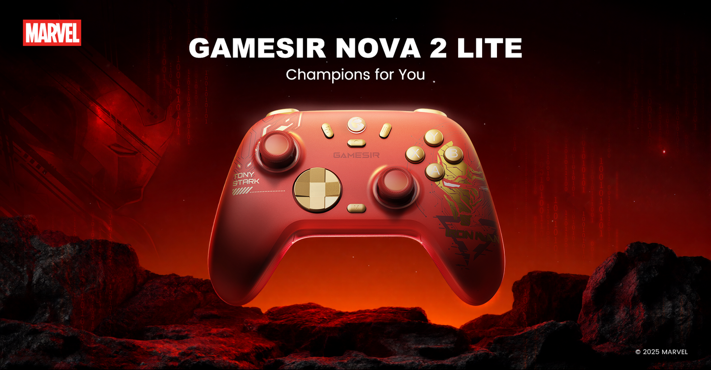 GameSir Nova 2 Lite Multiplatform Wireless Game Controller Iron Man Edition