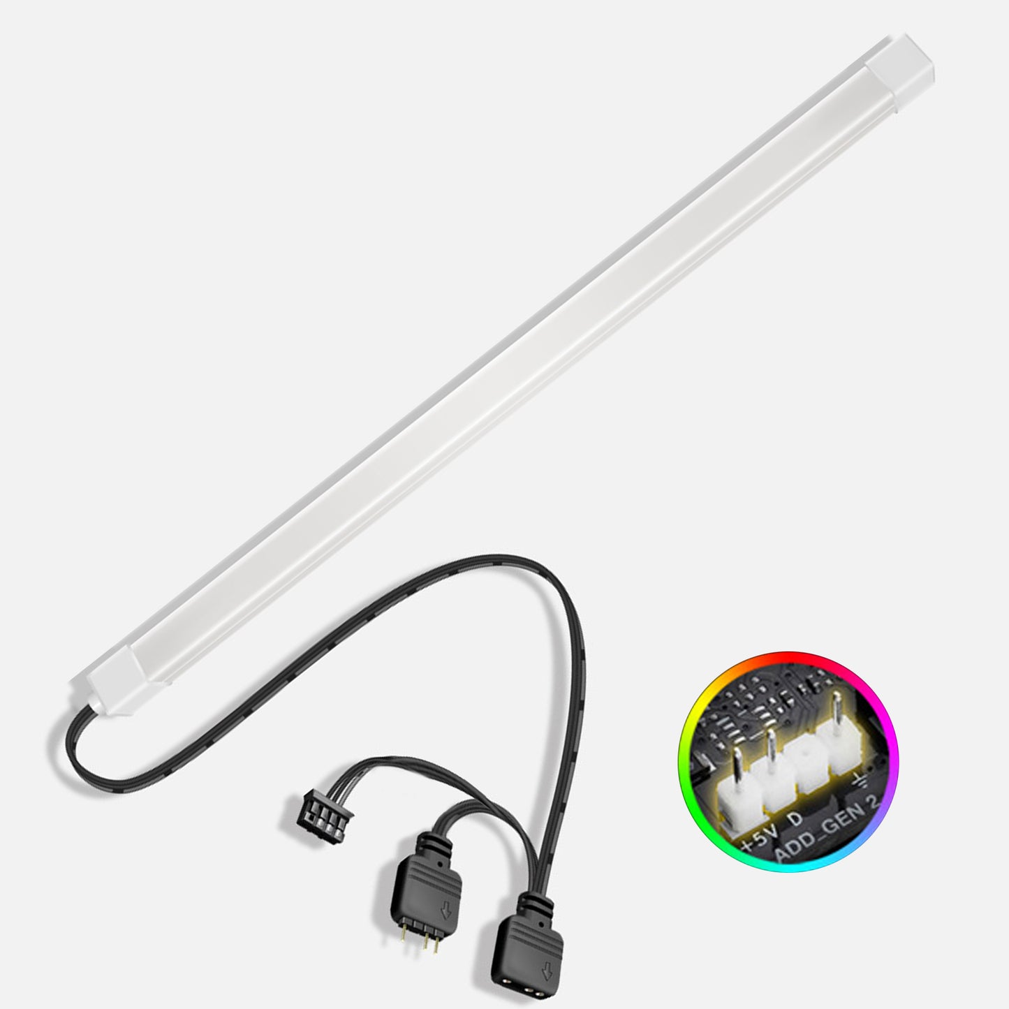 Cruxtec ARGB Silicone Light Strip  ( Square Tube  40cm )