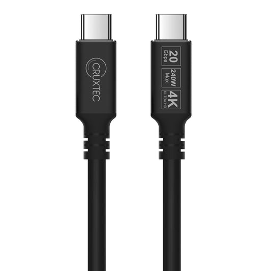 Cruxtec USB-C Full Feature Cable (240W, 20Gpbs, 4K@60Hz)