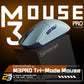 Darmoshark M3 PRO KIRAN Trio-mode Light-weight Gaming Mouse Black