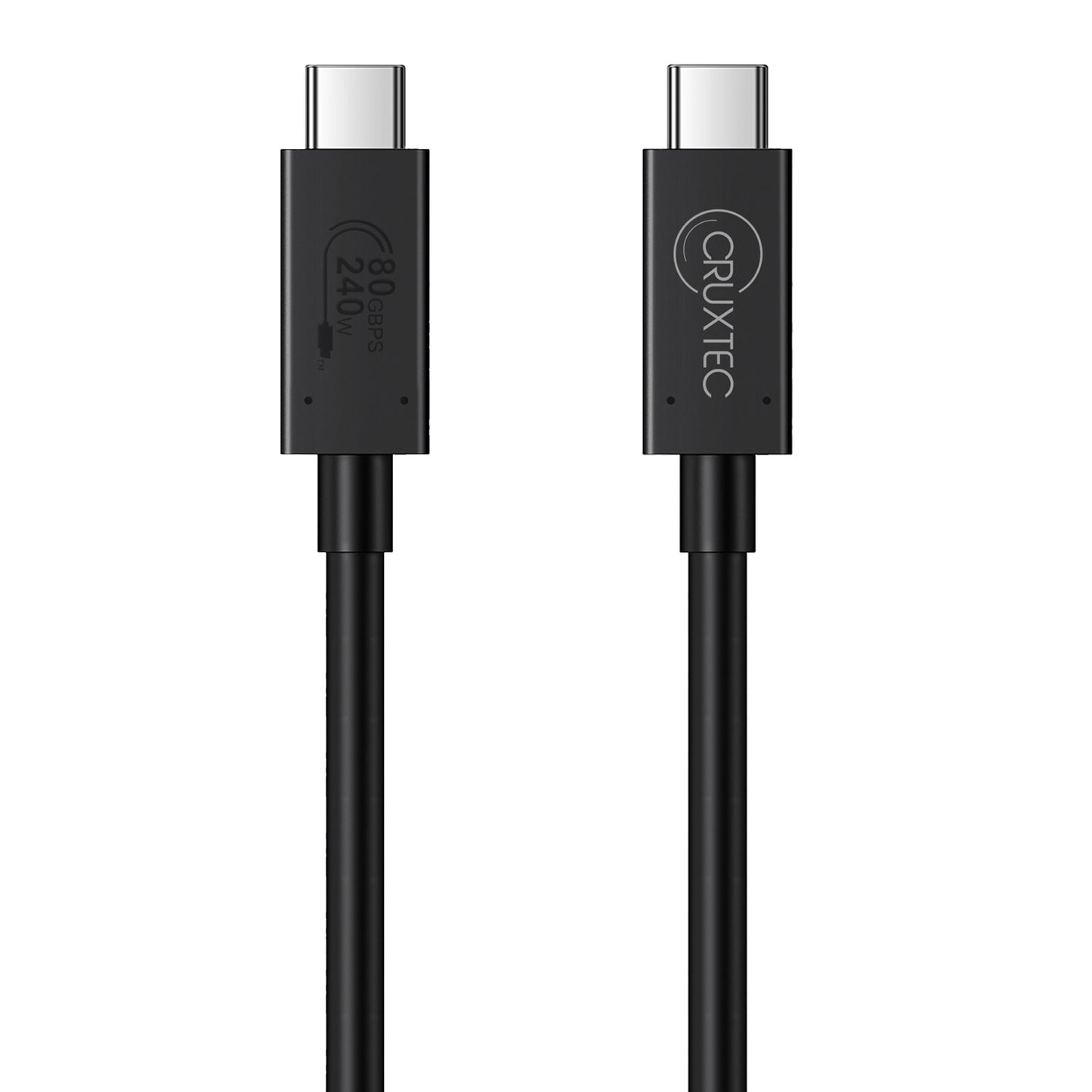 Cruxtec USB4 USB-C Full-Feature Coaxial Cable ( 240W, 80Gpbs, 8K@60Hz )