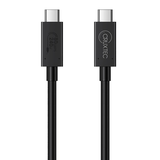 Cruxtec USB4 USB-C Full-Feature Coaxial Cable ( 240W, 80Gpbs, 8K@60Hz )
