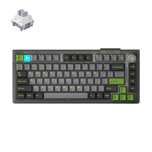 Darmoshark TOP75 Trio-mode Mechanical RGB gaming Keyboard With Top Mount structure & TFT display Black Silver Switch