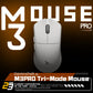 Darmoshark M3 PRO KIRAN Trio-mode Light-weight Gaming Mouse White