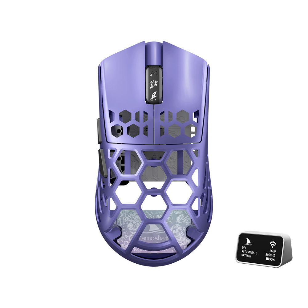 Darmoshark M2 PRO Daero Trio-mode Light-weight Full Magnesium Alloy 8K Polling rate Gaming Mouse White