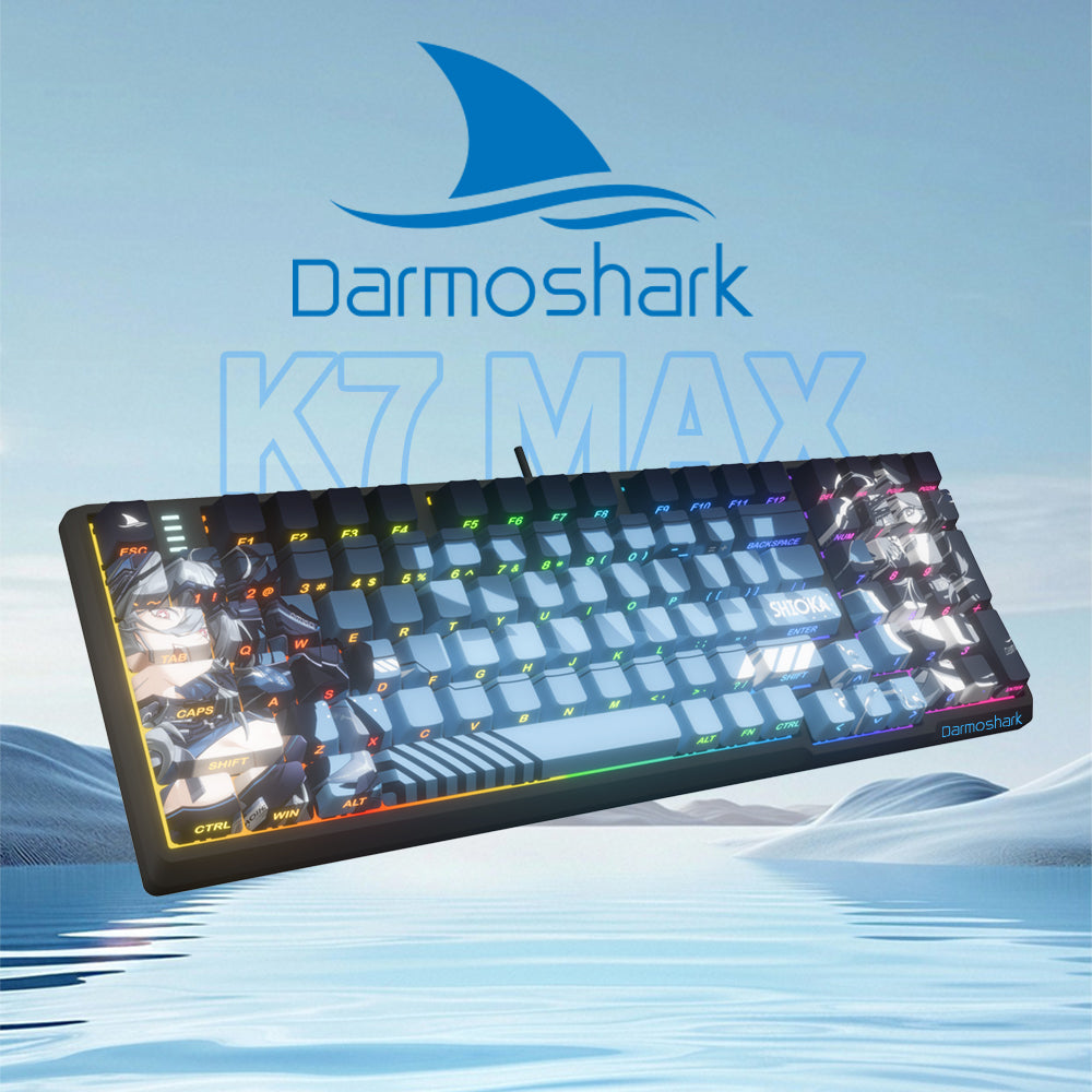 Darmoshark K7 MAX Wired Magnetic Switch RGB gaming Keyboard With ACRO gaming gear collaboration PBT keycaps Black Magnetic Switch