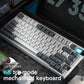 Darmoshark K8 Trio-mode Mechanical RGB gaming Keyboard With Gasket Mount structure & TFT display White Metcha Switch