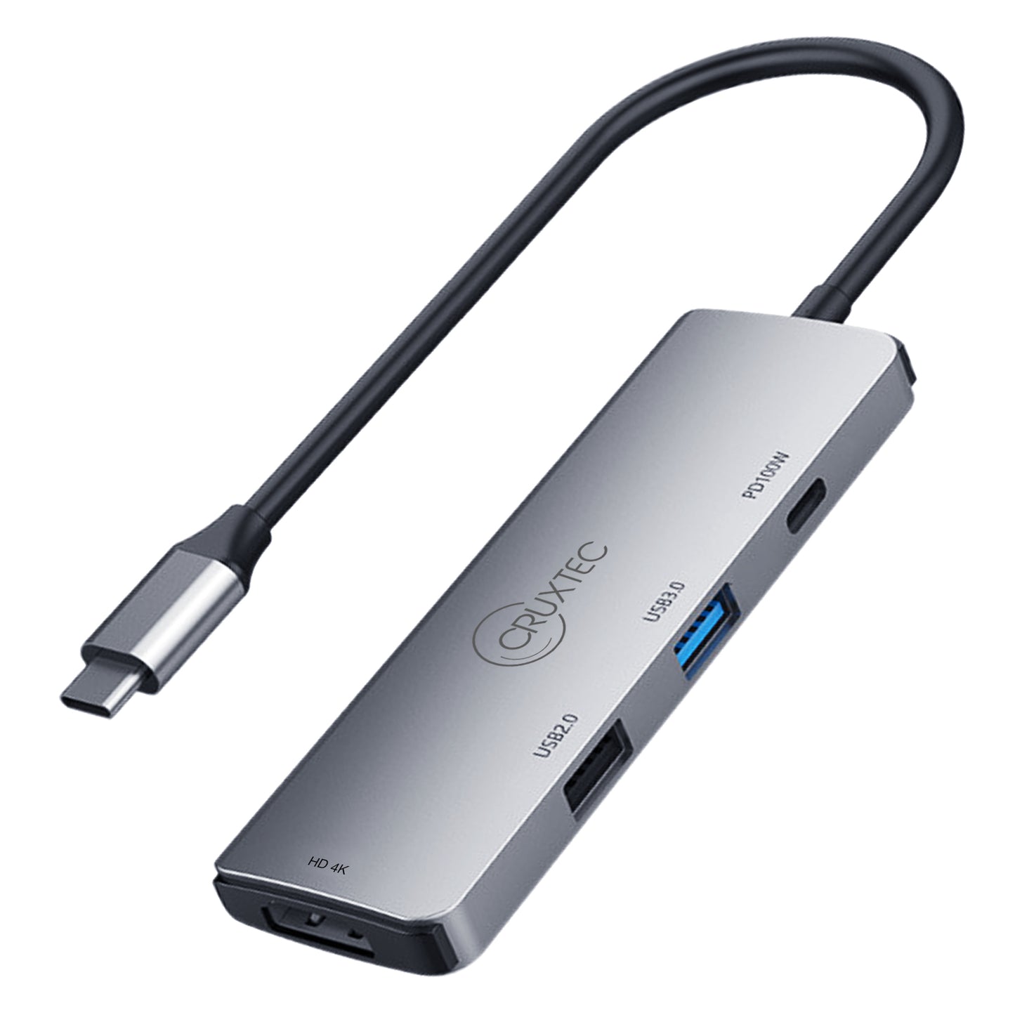 Cruxtec 4-in-1 USB-C Mini Dock with HDMI Output