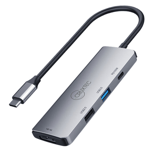Cruxtec 4-in-1 USB-C Mini Dock with HDMI Output