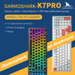 Darmoshark K7 Pro Trio-mode Mechanical Gateron switch RGB gaming Keyboard With Aluminum alloy bottom White Gateron Silver Switch