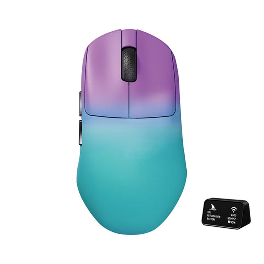 Darmoshark N7 MAX TIGER SHARK Trio-mode Light-weight 8K Polling rate Gaming Mouse Purple