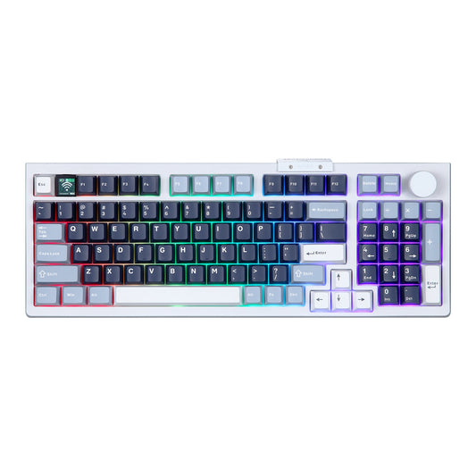 Darmoshark TOP98 Trio-mode Mechanical RGB gaming Keyboard With Top Mount structure & TFT display Black White Switch - product image 2