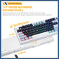 Darmoshark TOP98 Trio-mode Mechnical RGB gaming Keyboard With Top Mount structure & TFT display White Silver Switch