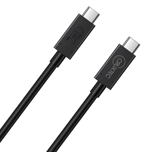 Cruxtec USB4 USB-C Full-Feature Coaxial Cable ( 240W, 80Gpbs, 8K@60Hz )