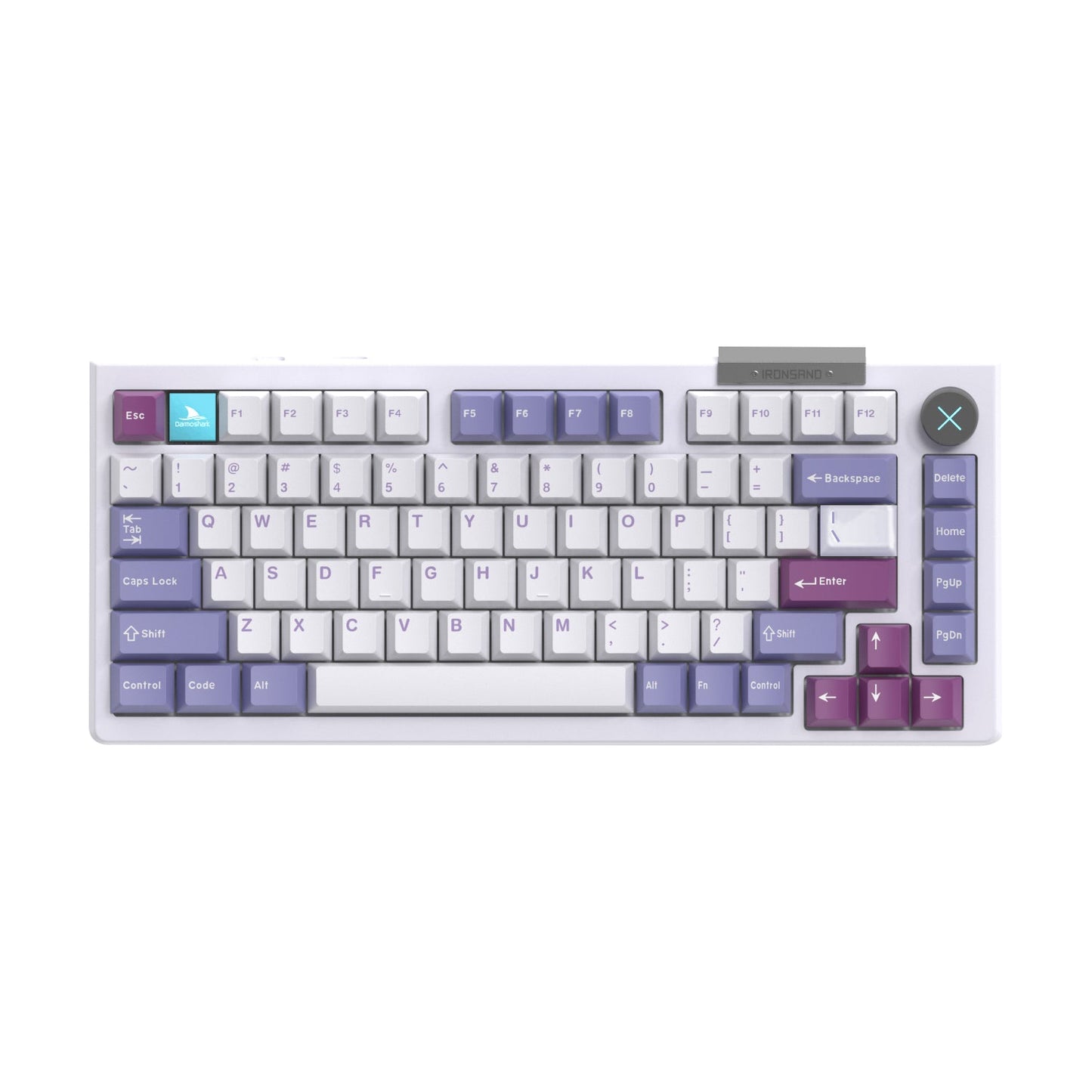 Darmoshark TOP75 Trio-mode Mechanical RGB gaming Keyboard With Top Mount structure & TFT display Black Silver Switch
