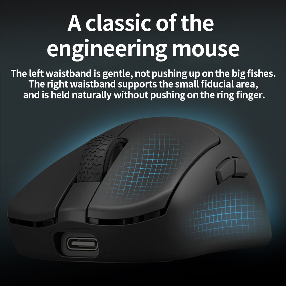 Darmoshark N7 MAX TIGER SHARK Trio-mode Light-weight 8K Polling rate Gaming Mouse Purple