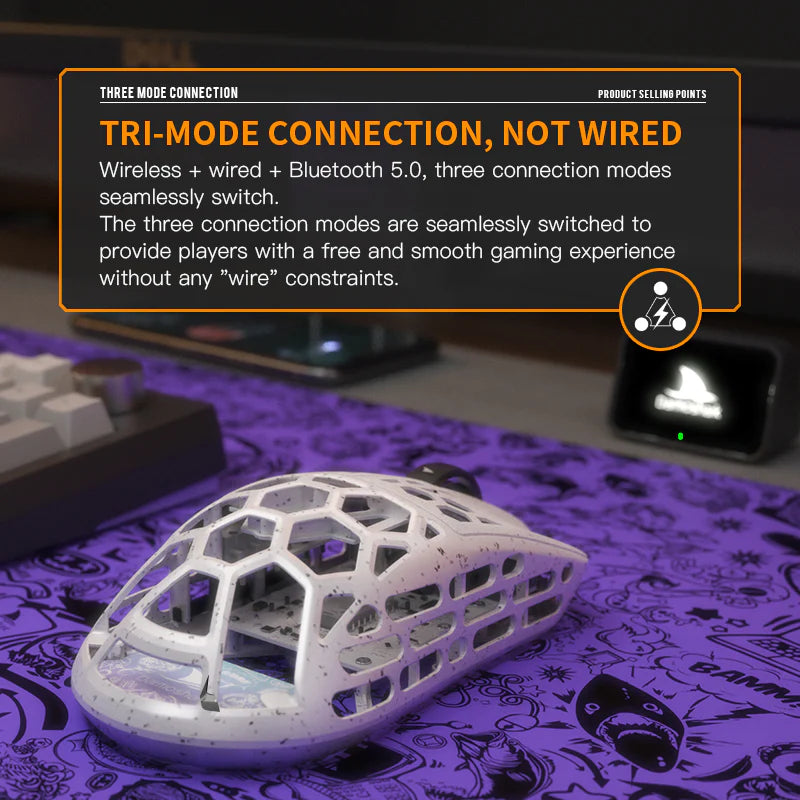 Darmoshark M2 PRO Daero Trio-mode Light-weight Full Magnesium Alloy 8K Polling rate Gaming Mouse
