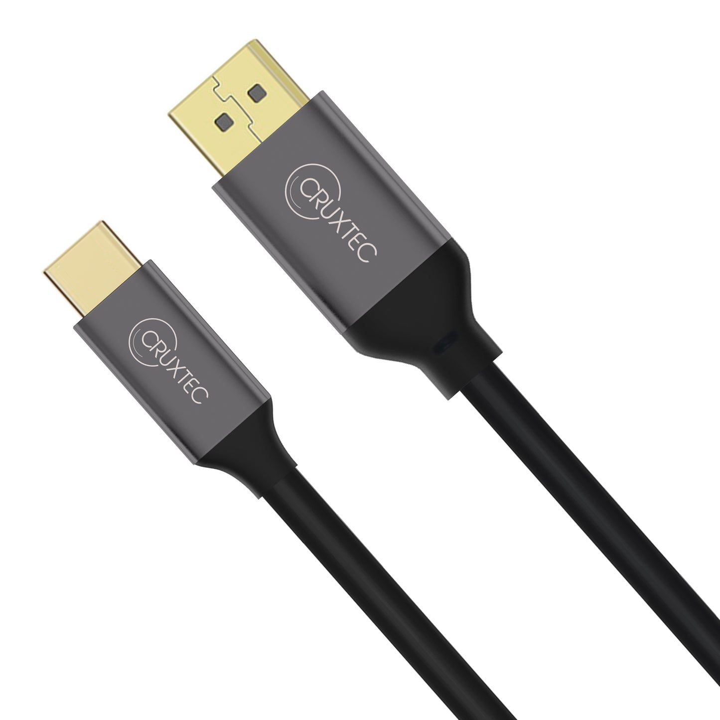 Cruxtec USB-C to Displayport Cable Black Support HDR 4K@60Hz