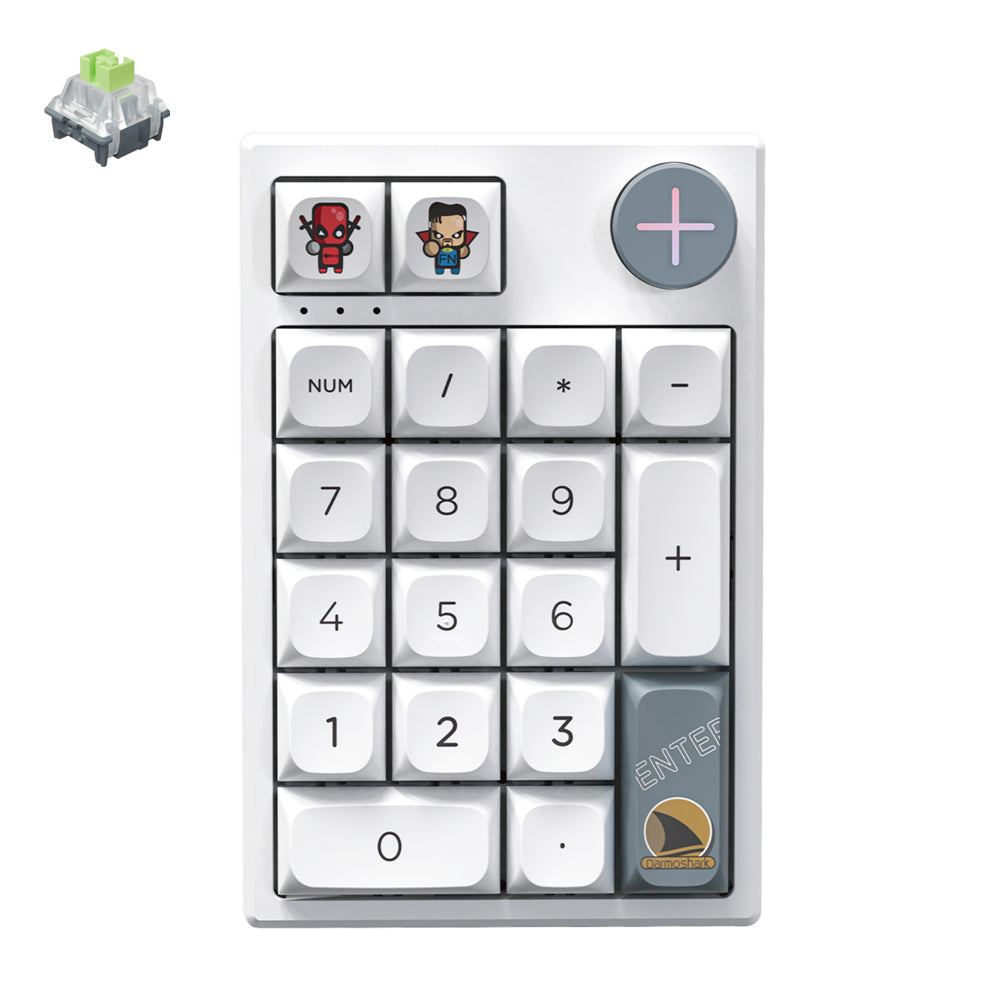 Darmoshark K3 Pro Trio-mode Mechanical numeric RGB Gaming Keypad White Huano Sky Switch