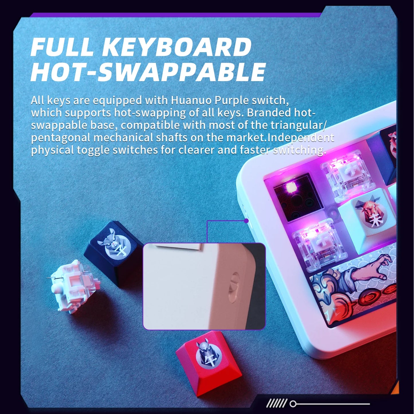 Darmoshark SK16 Trio-mode Mechanical QMK RGB gaming Keypad