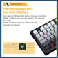 Darmoshark TOP98 Trio-mode Mechnical RGB gaming Keyboard With Top Mount structure & TFT display Black Silver Switch