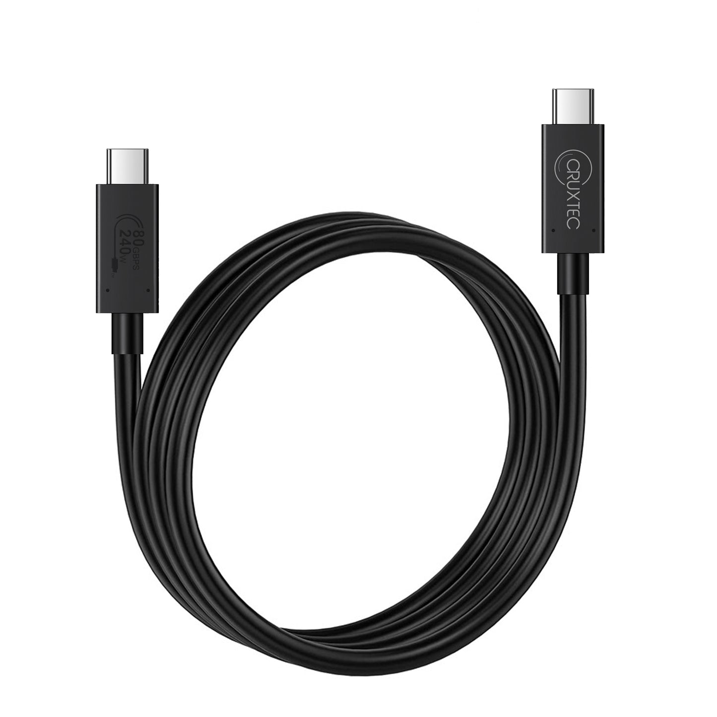 Cruxtec USB4 USB-C Full-Feature Coaxial Cable ( 240W, 80Gpbs, 8K@60Hz )