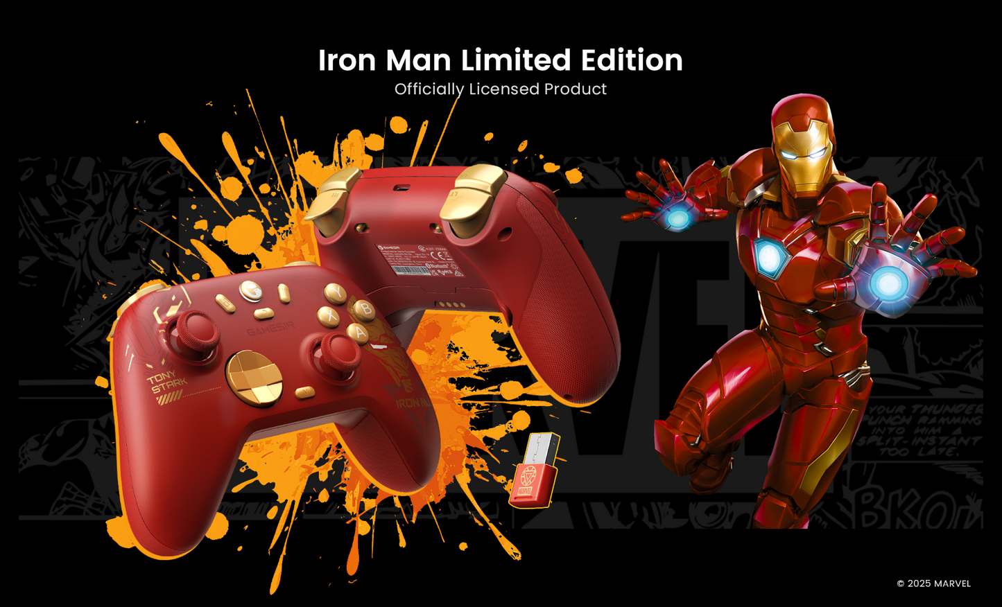 GameSir Nova 2 Lite Multiplatform Wireless Game Controller Iron Man Edition