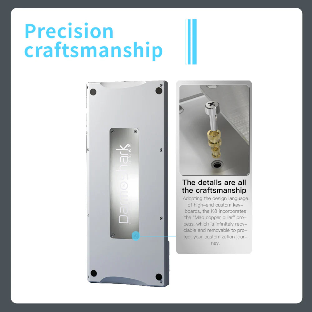 Darmoshark K8 Trio-mode Mechanical RGB gaming Keyboard With Gasket Mount structure   & TFT display