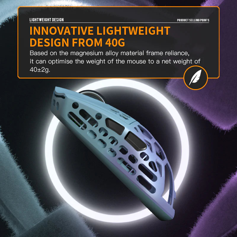 Darmoshark M2 PRO Daero Trio-mode Light-weight Full Magnesium Alloy 8K Polling rate Gaming Mouse