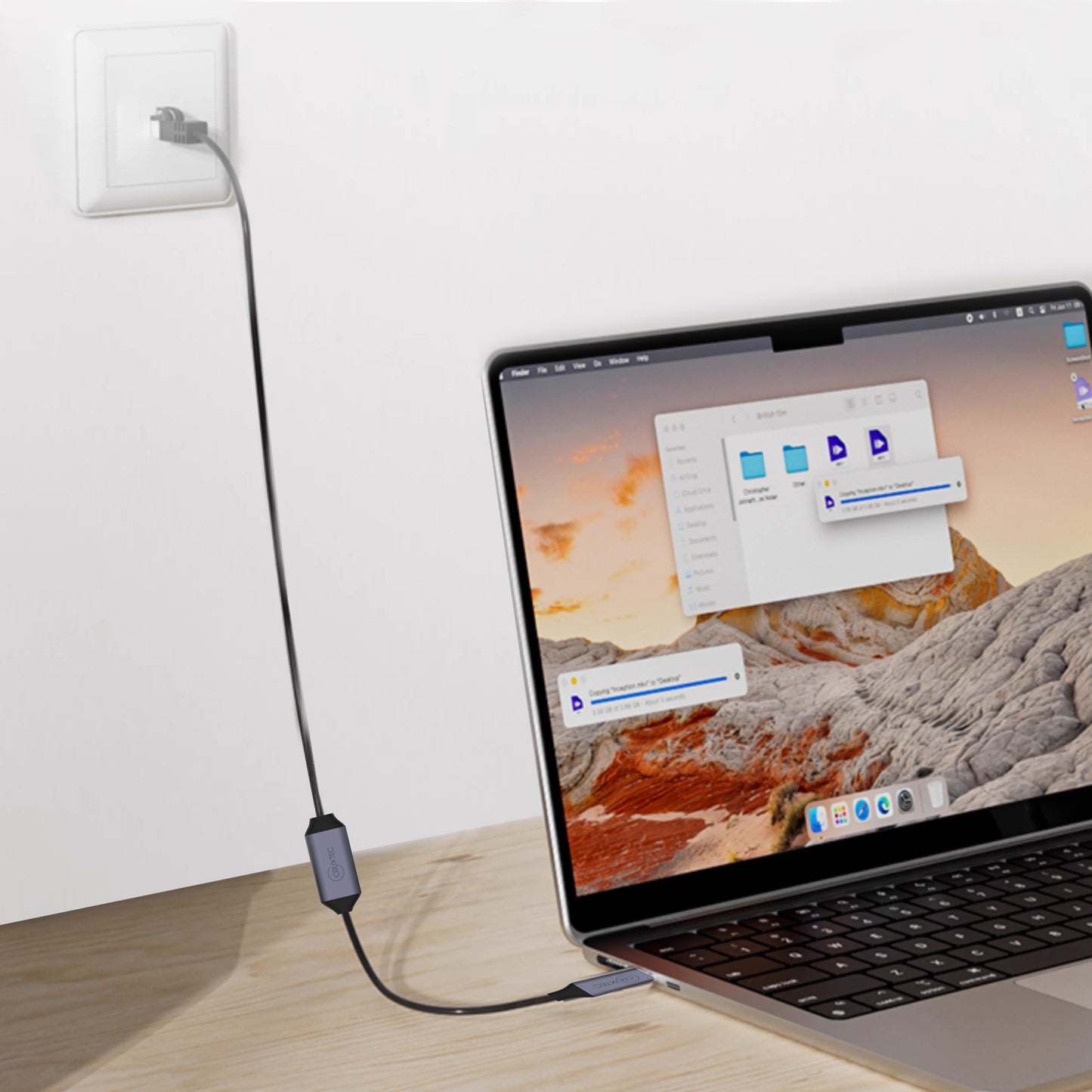 Cruxtec USB-C to RJ45 Ethernet Cable