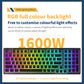 Darmoshark K7 Pro Trio-mode Mechanical Gateron switch RGB gaming Keyboard With Aluminum alloy bottom White Gateron Silver Switch