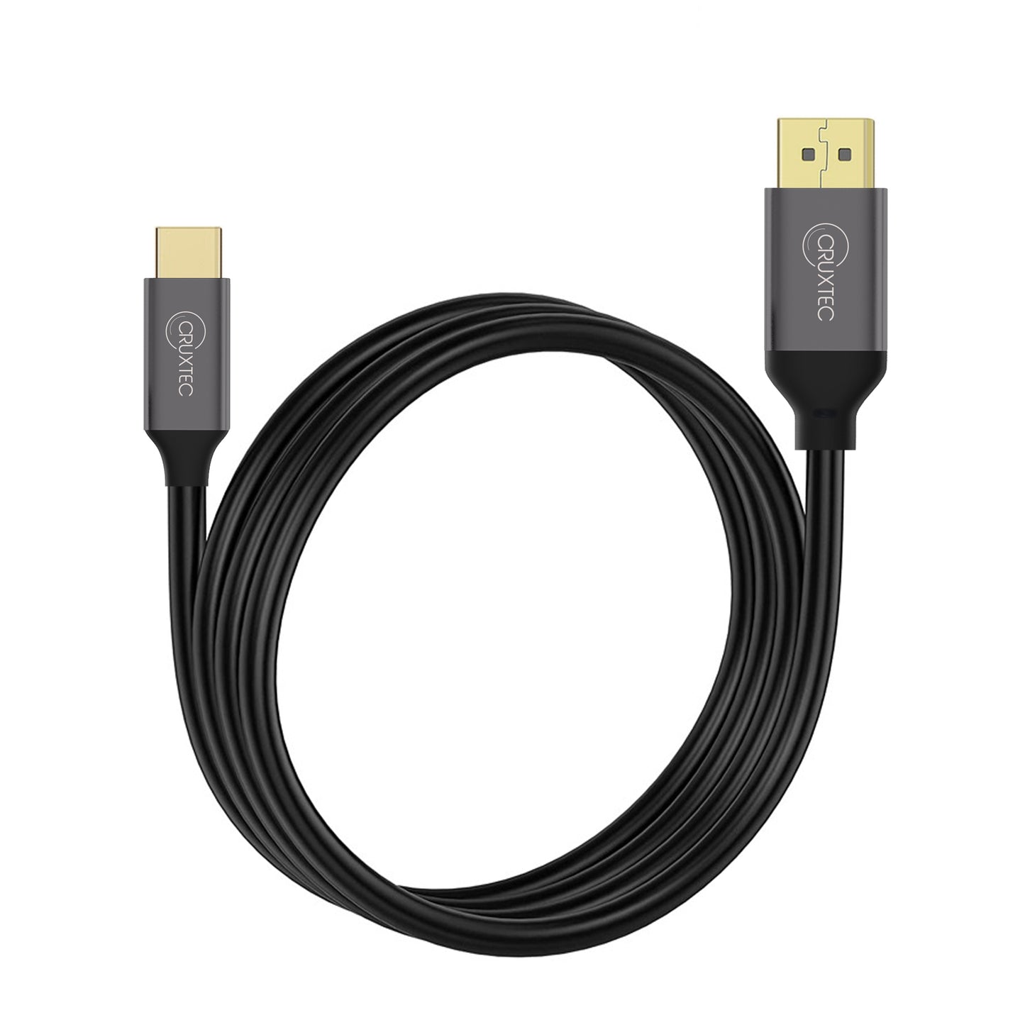 Cruxtec USB-C to Displayport Cable Black Support HDR 4K@60Hz