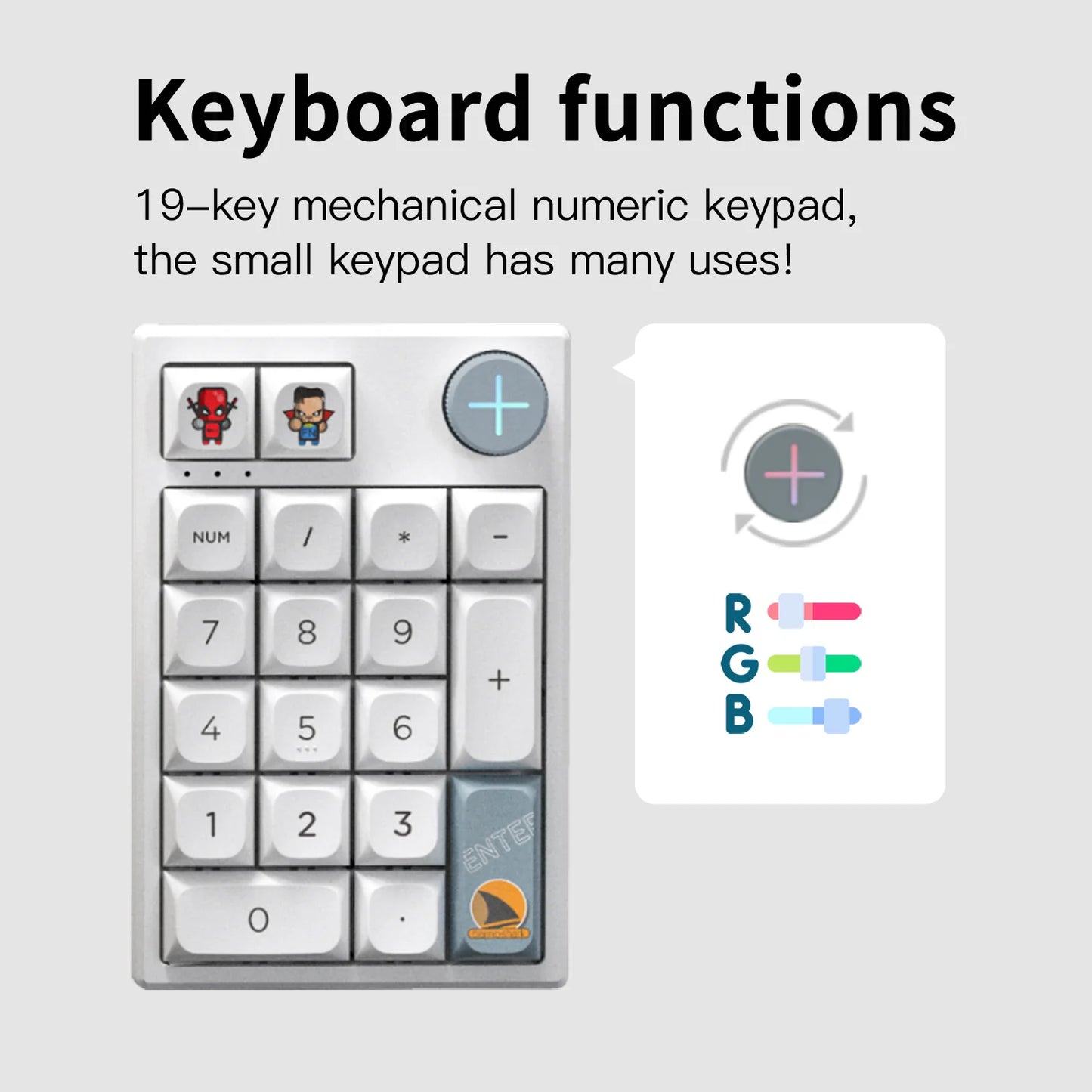 Darmoshark K3 Pro Trio-mode Mechanical numeric RGB gaming Keypad