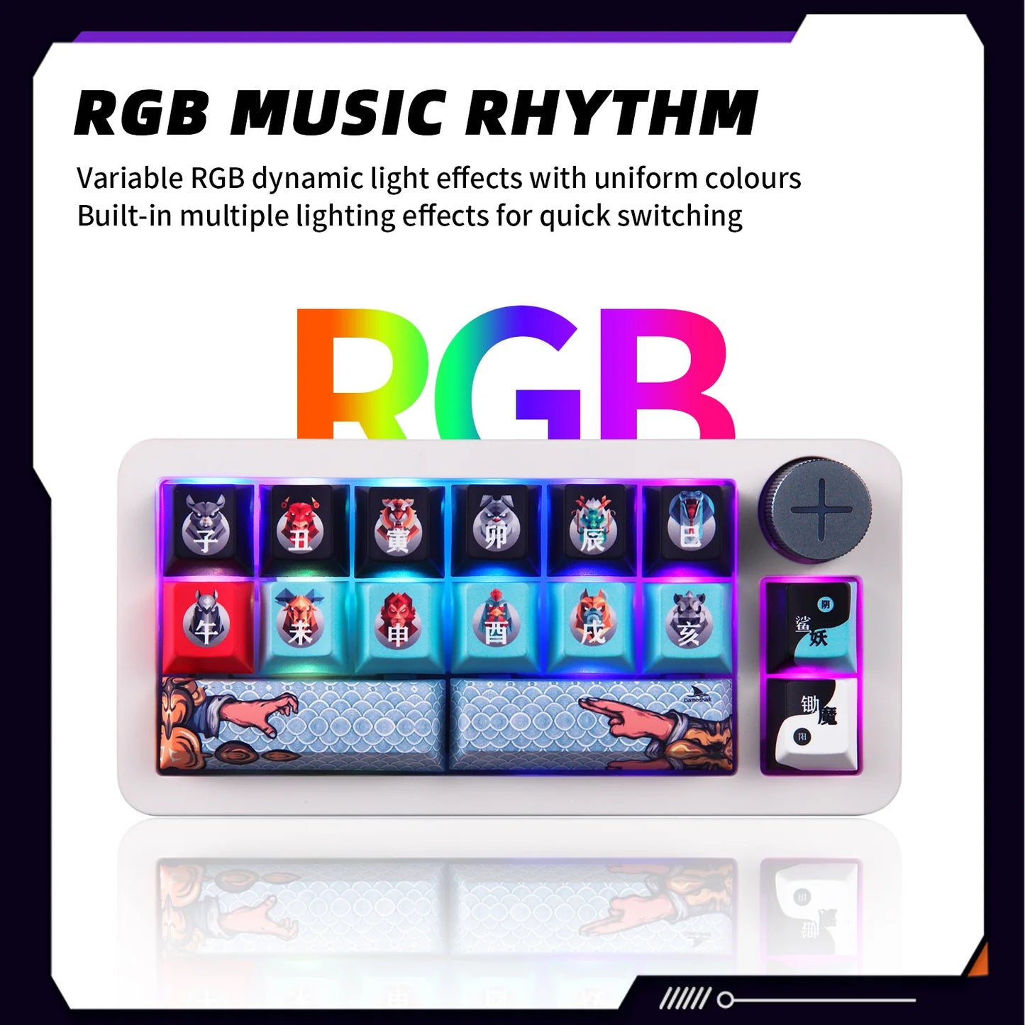 Darmoshark SK16 Trio-mode Mechanical QMK RGB gaming Keypad