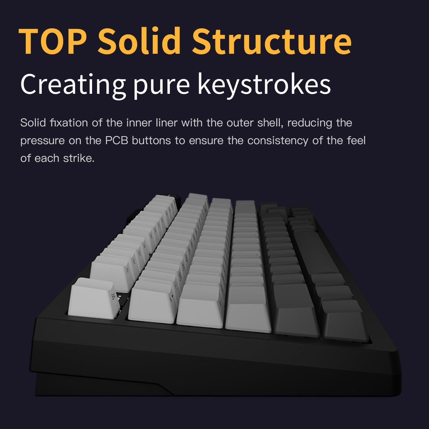 Darmoshark TOP75 Trio-mode Kailh Magnetic Switch RGB gaming Keyboard With Top Mount structure & TFT display Black Magnetic Switch