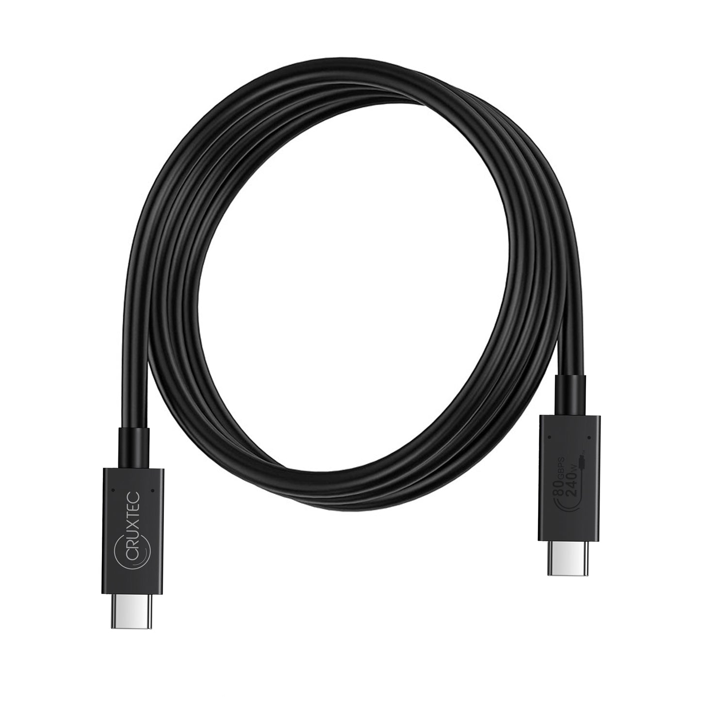 Cruxtec USB4 USB-C Full-Feature Coaxial Cable ( 240W, 80Gpbs, 8K@60Hz )