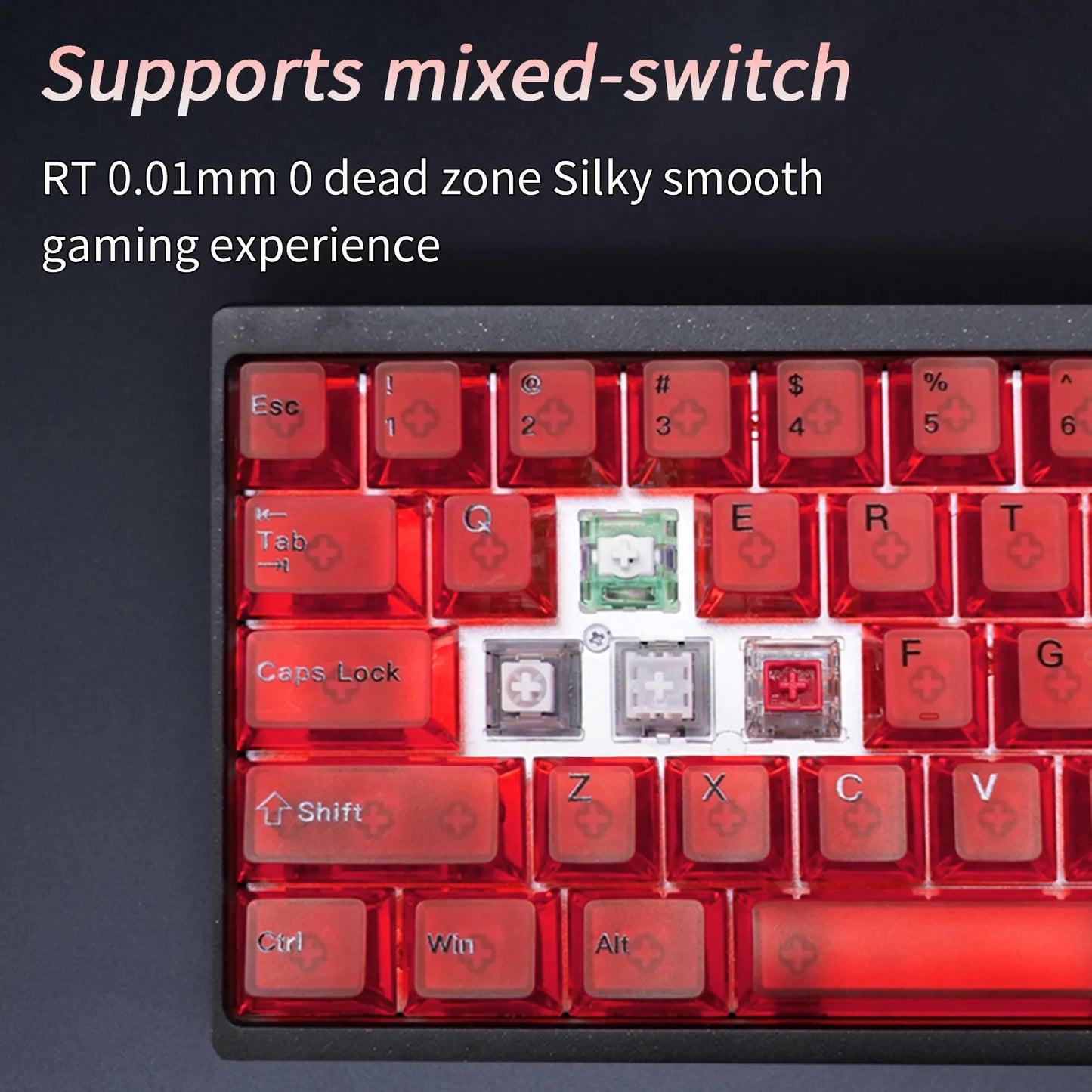 Darmoshark KT68 MAX Wired Magnetic Switch High-speed USB 2.0 8K RGB gaming Keyboard With CNC Aluminum alloy bottom