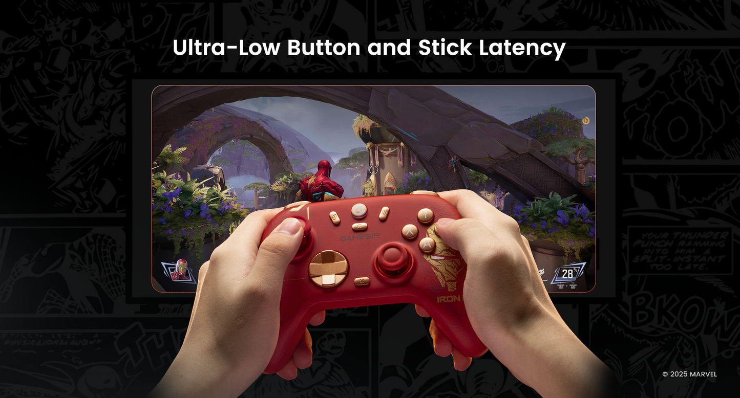 GameSir Nova 2 Lite Multiplatform Wireless Game Controller Iron Man Edition