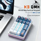 Darmoshark K3 QMK Wired Mechanical numeric QMK RGB Gaming Keypad White Huano Purple Switch
