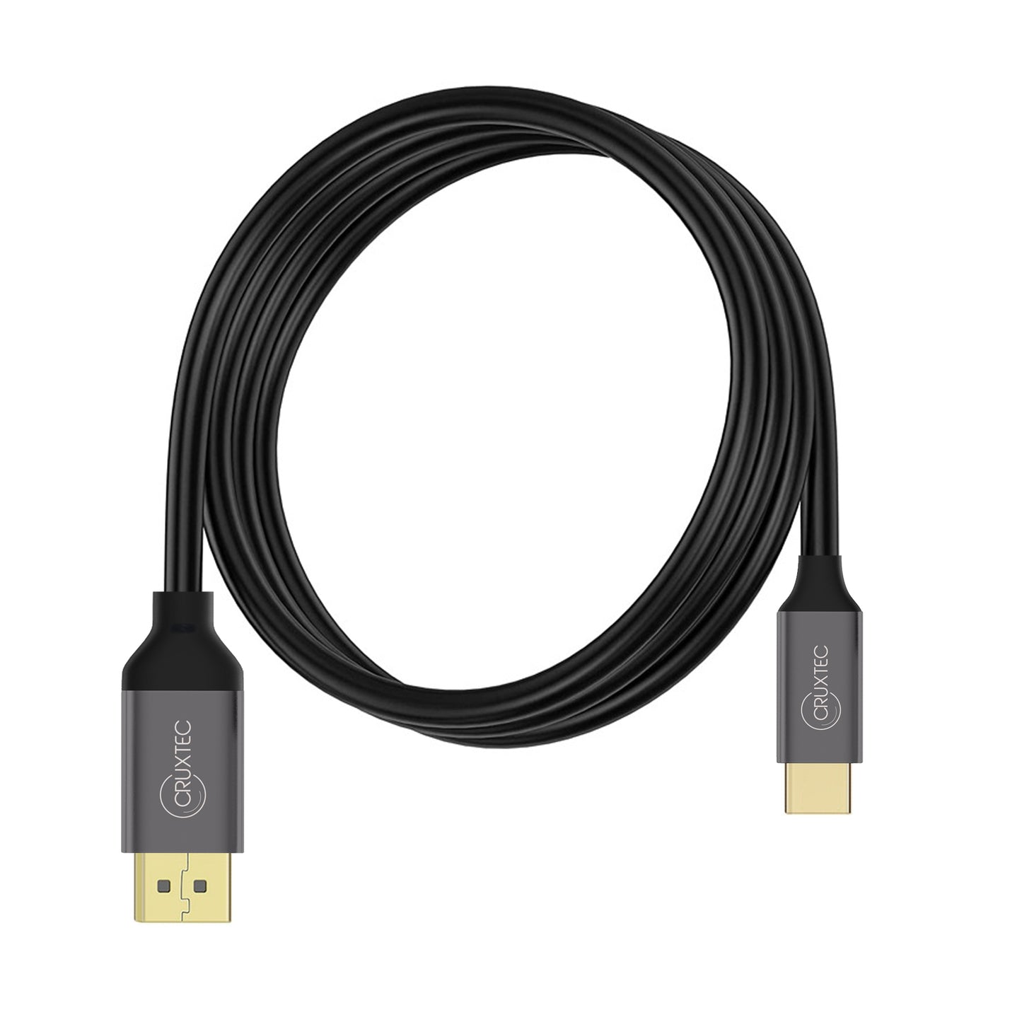 Cruxtec USB-C to Displayport Cable Black Support HDR 4K@60Hz