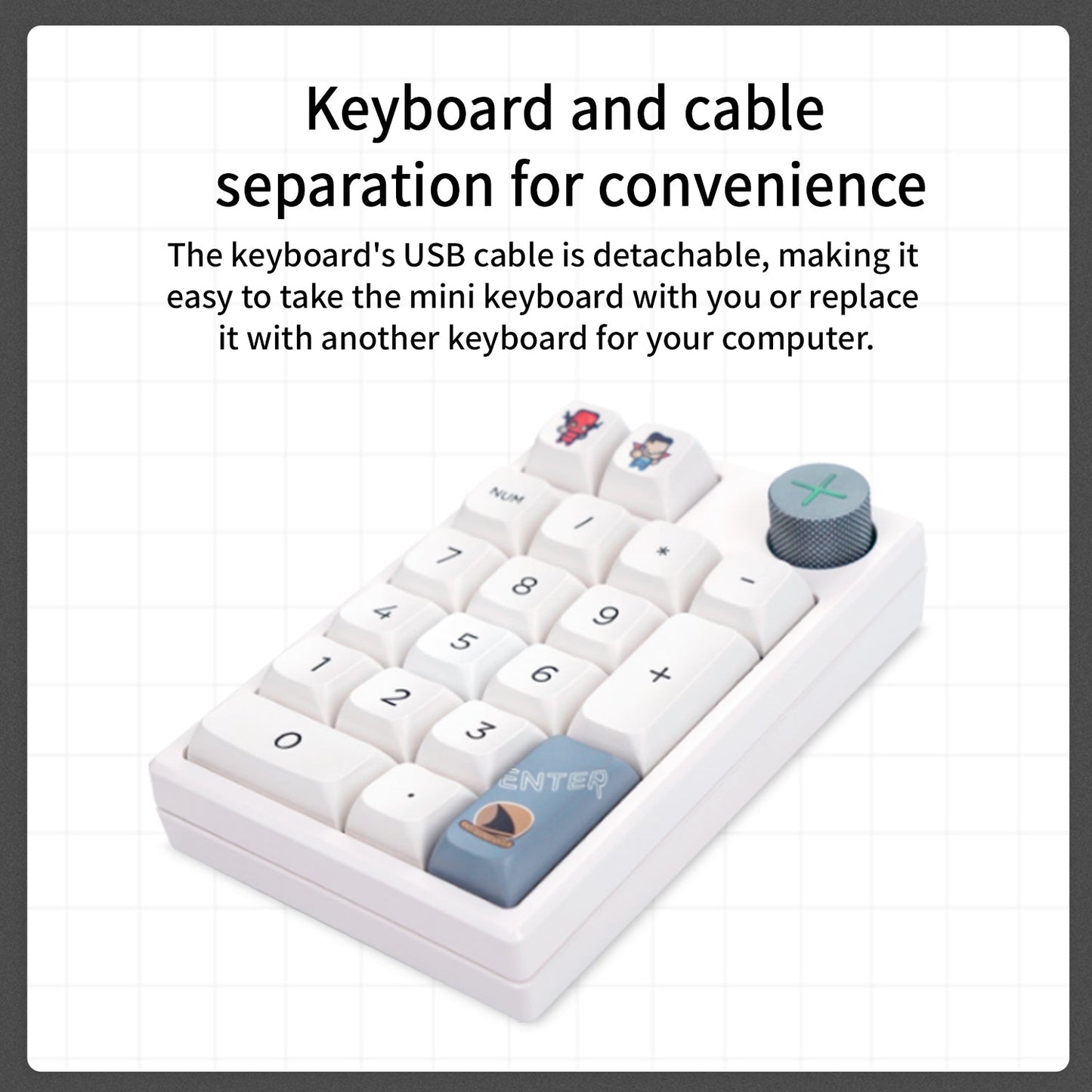 Darmoshark K3 Pro Trio-mode Mechanical numeric RGB Gaming Keypad White Huano Sky Switch