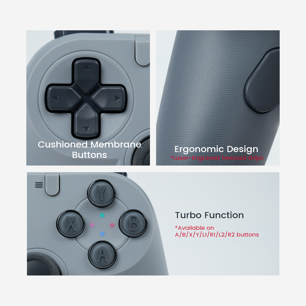 GameSir Tegenaria Lite Wired Symmetric Game Controller Retro Gray