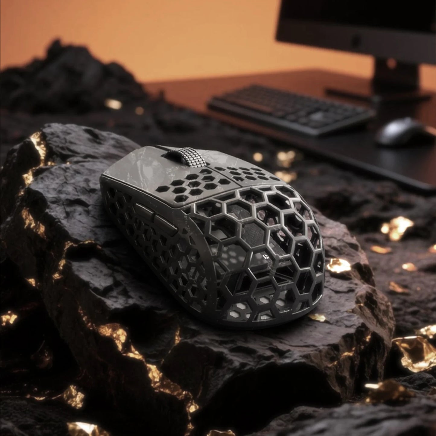 Darmoshark M5 AIR MP FISH HEAD Trio-mode Light-weight Carbon Fiber 8K Polling rate Gaming Mouse