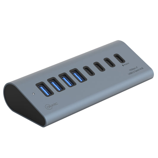 Cruxtec USB 3.2 Gen 2 7-Port Hub with PD 60W Output (Space Grey) AC3-4U3C1P-SG image 2