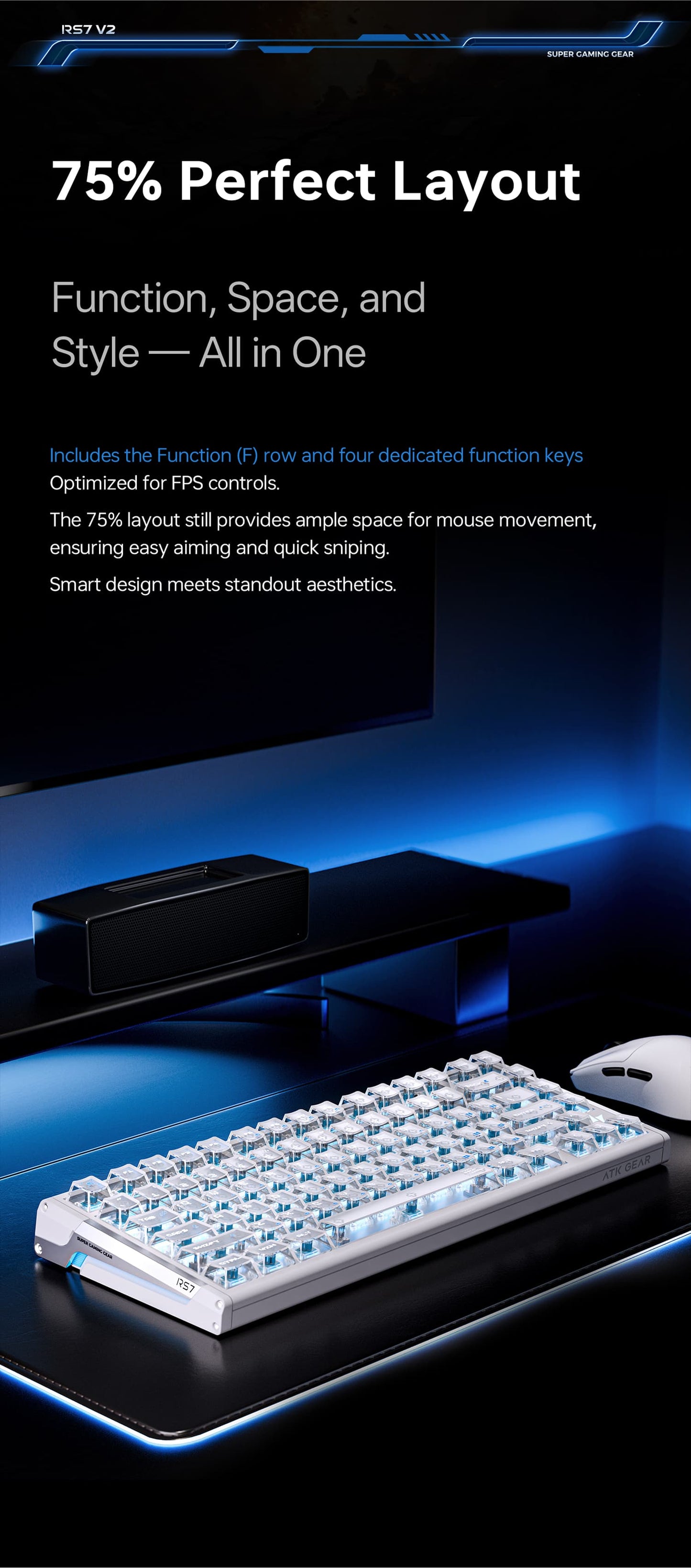 ATK RS7 V2 Aluminum Hall Effect Keyboard